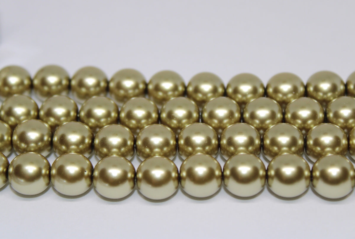 10 mm Preciosa Pearls-Light Green
