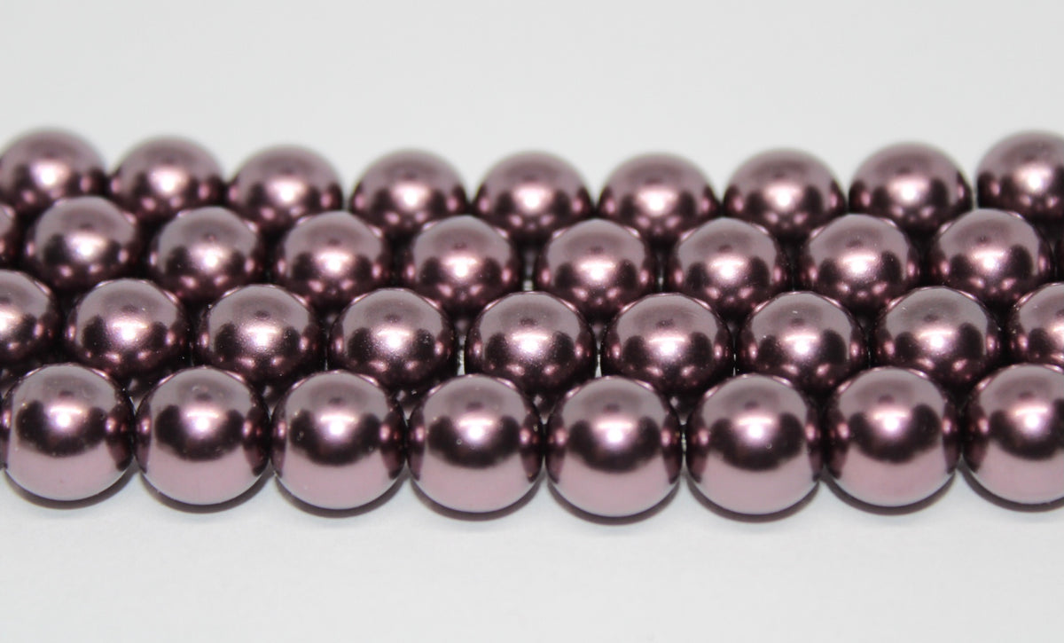 10 mm Preciosa Pearls-Light Burgundy