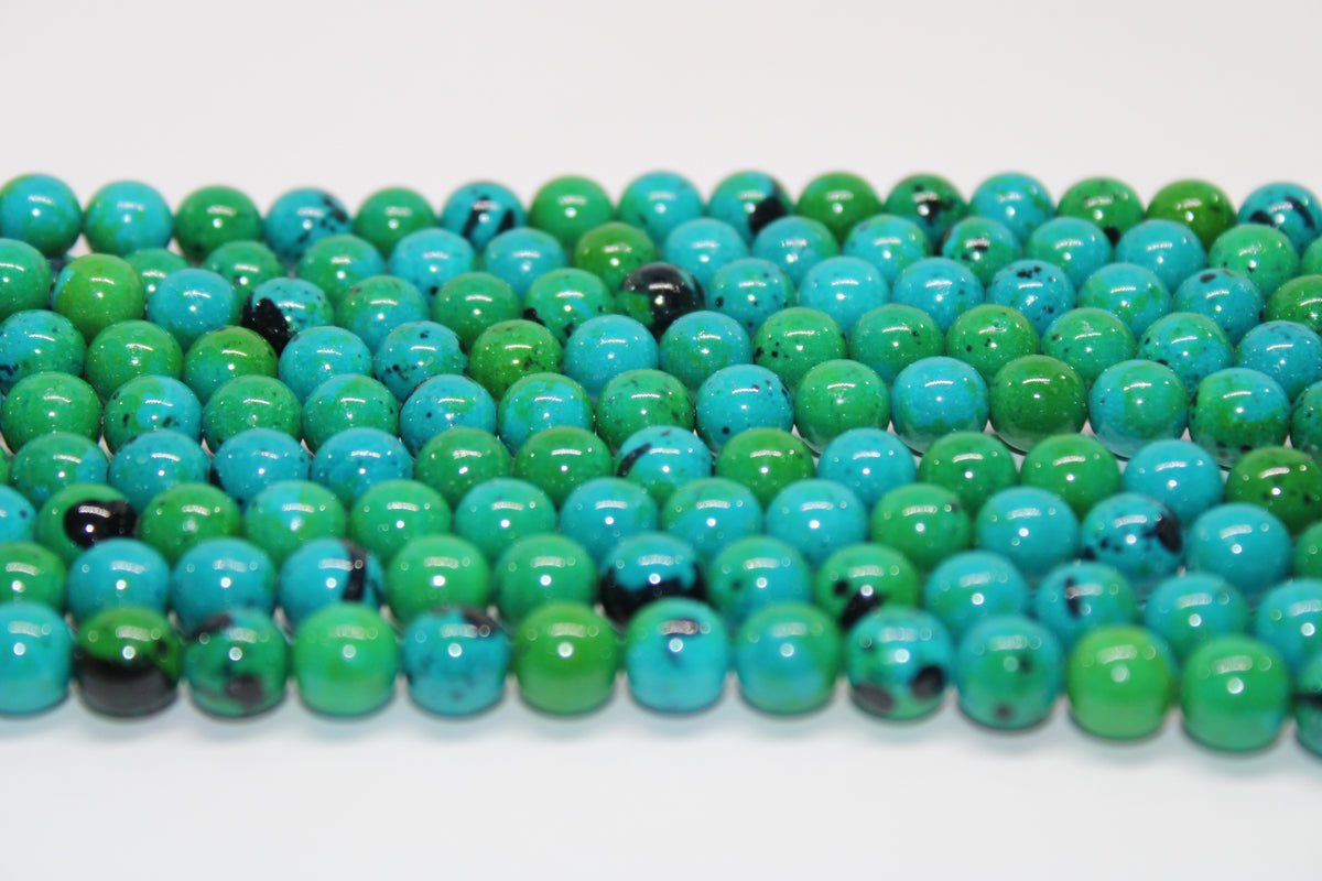 Syn Chrysocolla Round, 16 inches Strand