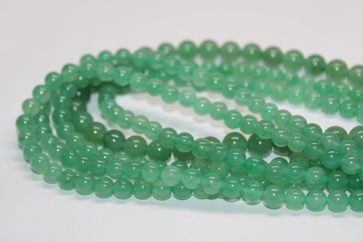 Green Aventurine Round Smooth, 16 inches Strand