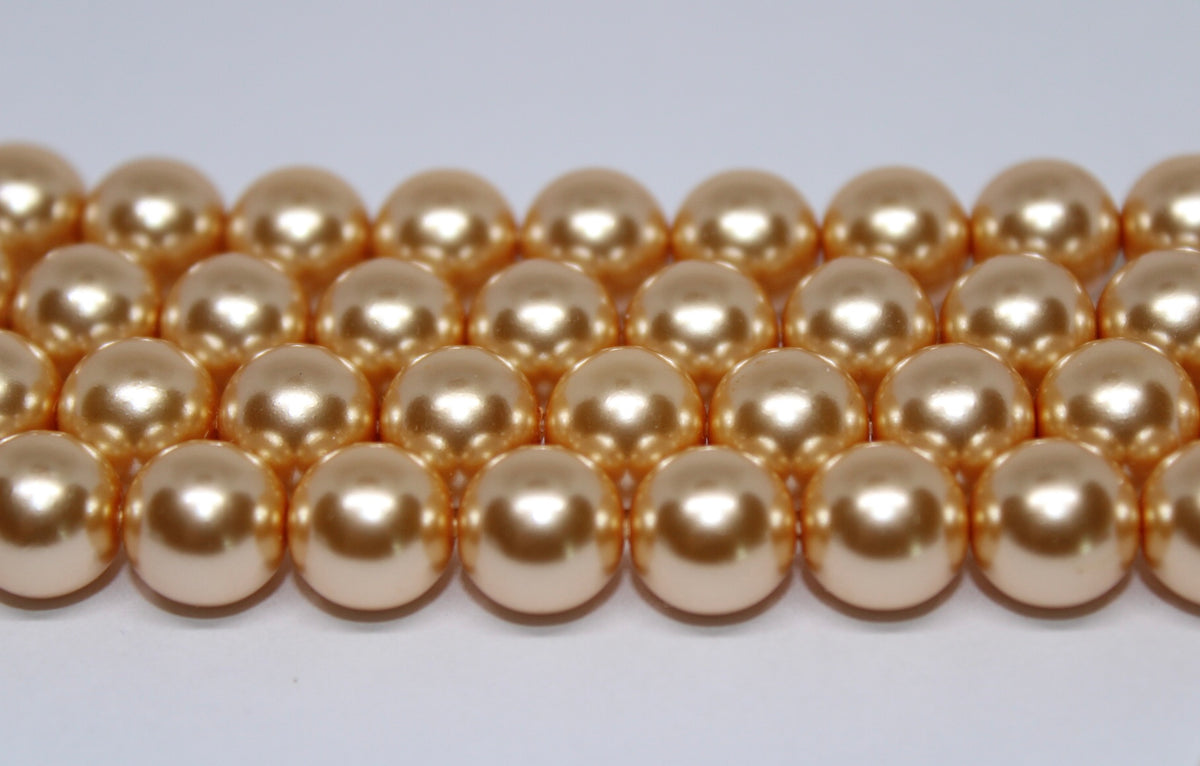 10 mm Preciosa Pearls-Gold