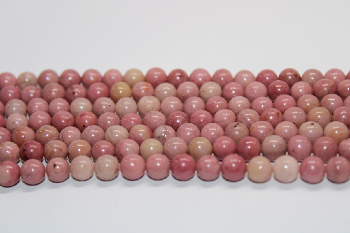 Rhodonite Round Gemstone Beads, 16 inches strand