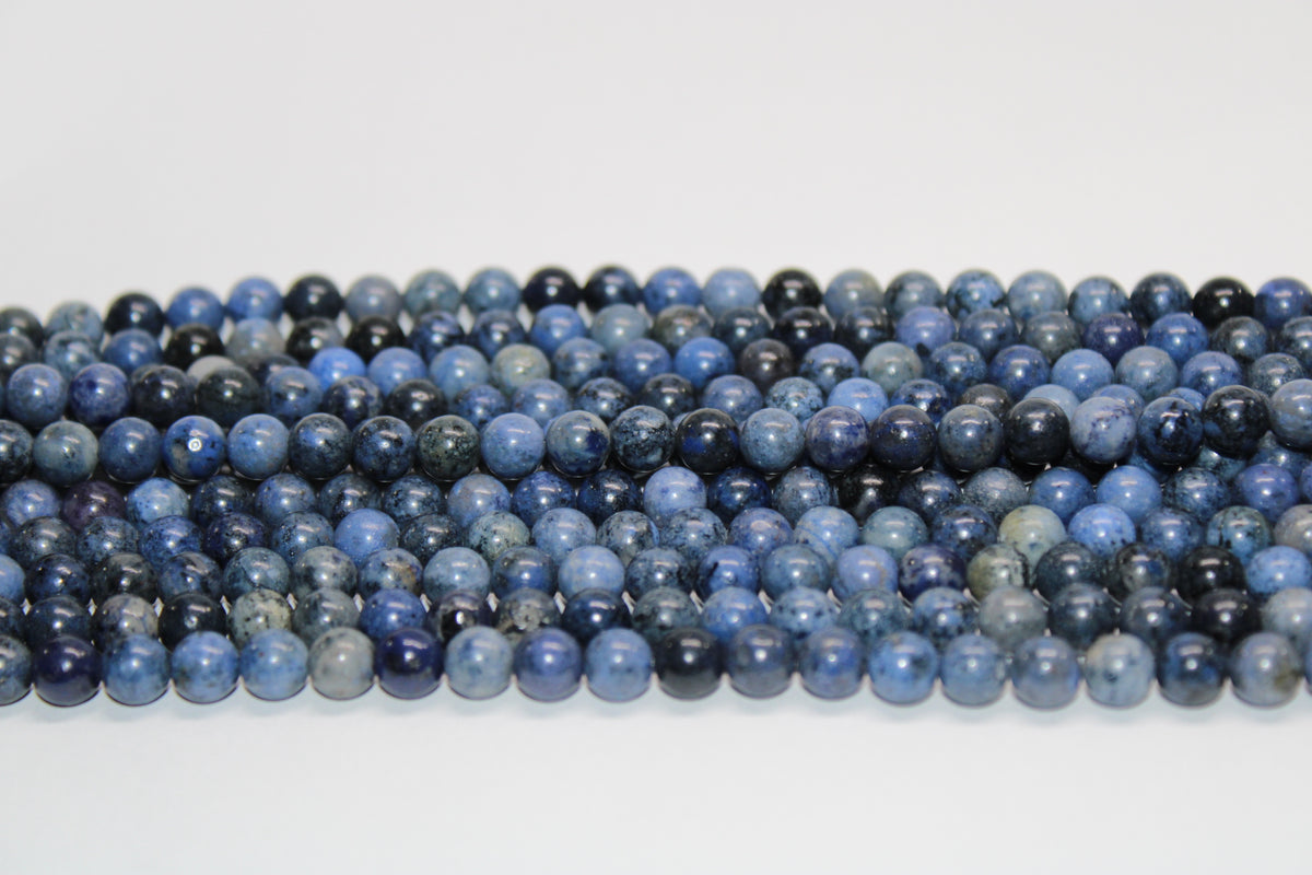 Dumortierite Round, 16 inches Strand