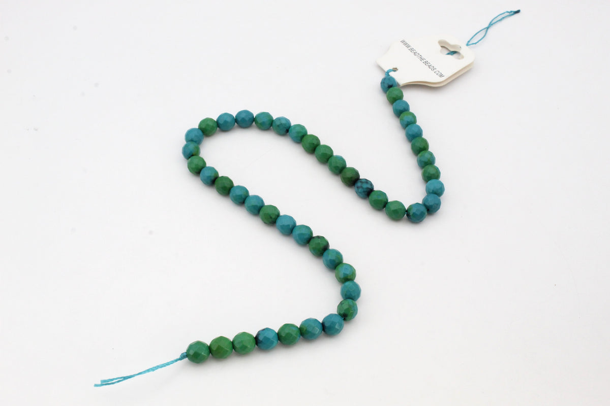 Syn Chrysocolla Round, 16 inches Strand