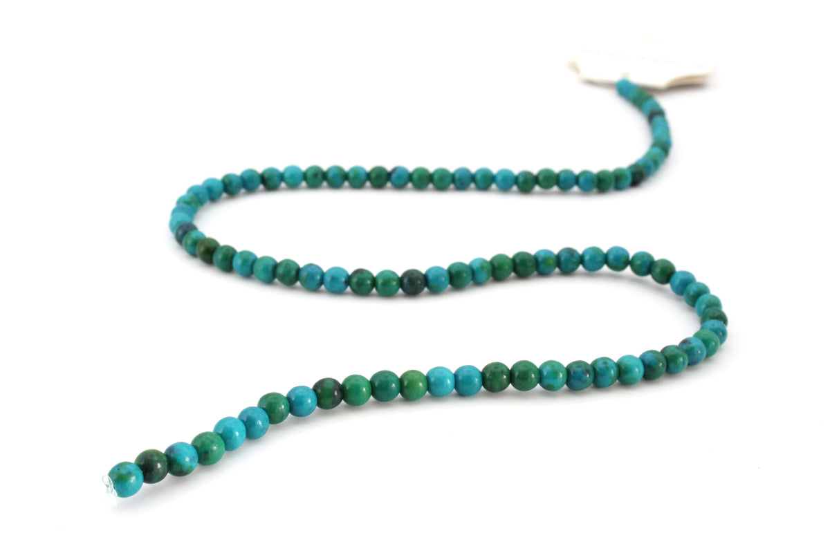 Syn Chrysocolla Round, 16 inches Strand