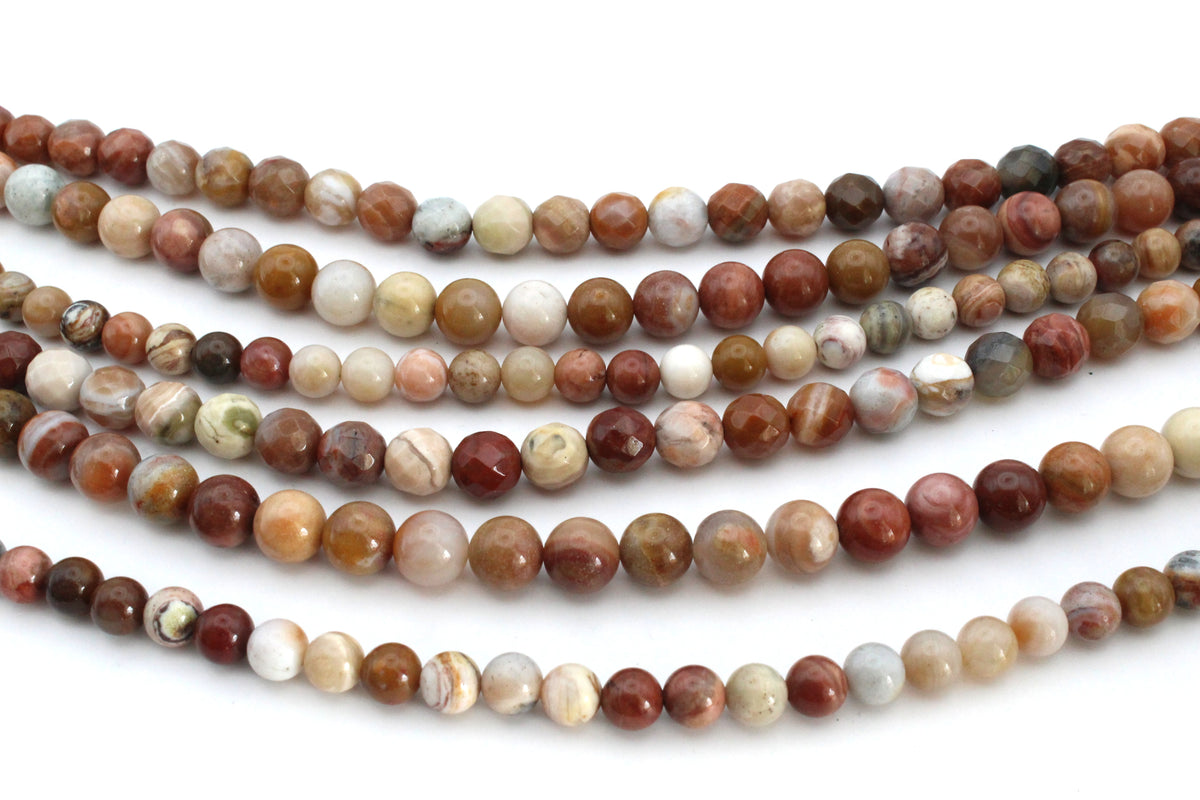 Tree Jade Round Gemstone Beads 16" Strand