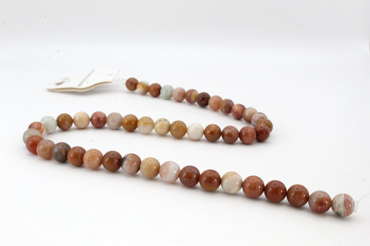 Tree Jade Round Gemstone Beads 16" Strand