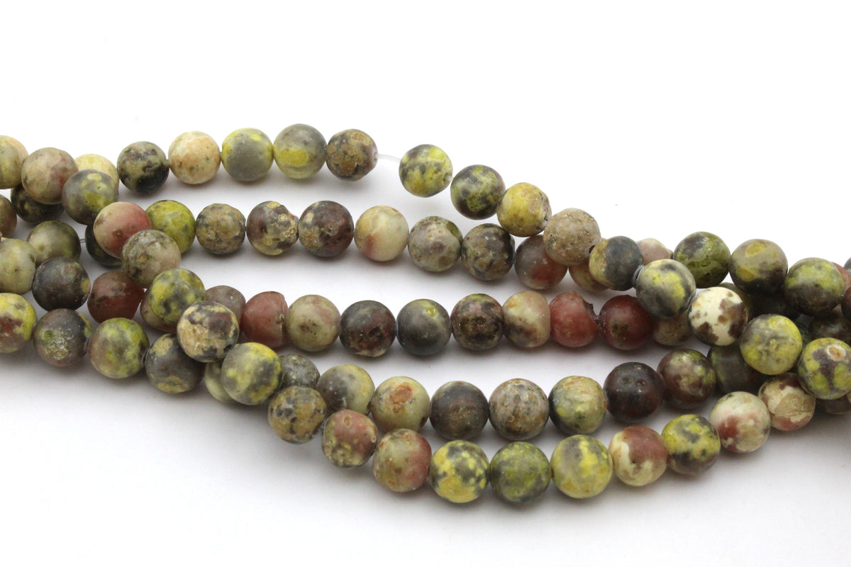 Imperial Jasper Round Gemstone Beads 16" Strand