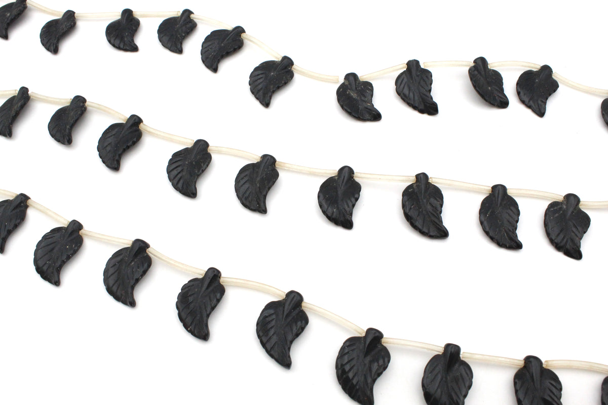Black Onyx Leaf Side Hole