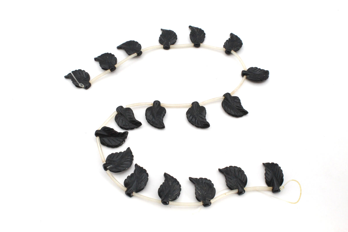 Black Onyx Leaf Side Hole