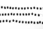 Black Onyx Drop Faceted 8 X 12 mm
