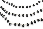 Black Onyx Drop Faceted 8 X 12 mm