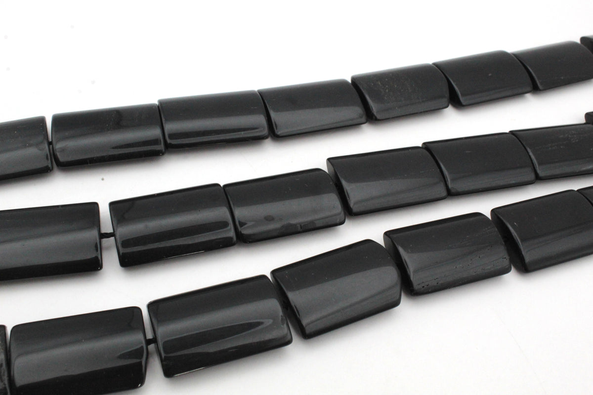 Black Onyx Square Flat 18 x 25 mm