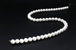 White Stone Round Gemstone Beads 16" Strand