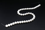 White Stone Round Gemstone Beads 16" Strand