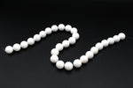 White Stone Round Gemstone Beads 16" Strand