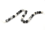 Black Rutilated Round Faceted Gemstone Beads 16" Strand
