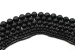 Black Onyx Round Faceted Gemstone Beads 16" Strand