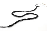 Black Onyx Round Faceted Gemstone Beads 16" Strand