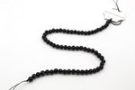 Black Onyx Round Faceted Gemstone Beads 16" Strand
