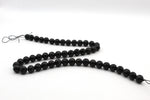 Black Onyx Round Faceted Gemstone Beads 16" Strand