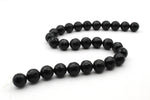 Black Onyx Round Faceted Gemstone Beads 16" Strand