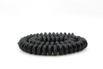 Natural Obsidian Rondelle Smooth Gemstone Beads 16" Strand