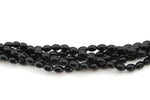 Black Onyx Oval Smooth 6 x 9 mm Gemstone Beads 16" Strand