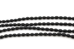 Black Onyx Oval Smooth 6 x 9 mm Gemstone Beads 16" Strand