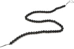 Natural Black Obsidian Round Smooth Gemstone Beads 16" Strand