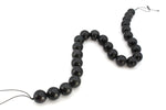 Natural Black Obsidian Round Smooth Gemstone Beads 16" Strand