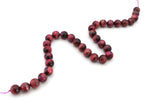 Pink Tigers Eye Round Smooth Gemstone Beads 16" Strand