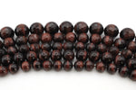 Red Tigers Eye Round Gemstone Beads 16" Strand