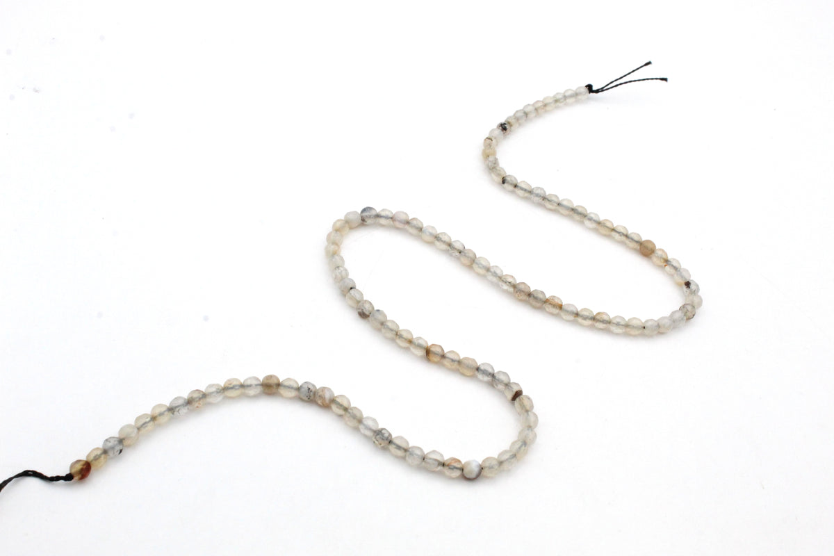 Rutilated Round Faceted Gemstone Beads 16" Strand