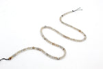Rutilated Round Faceted Gemstone Beads 16" Strand