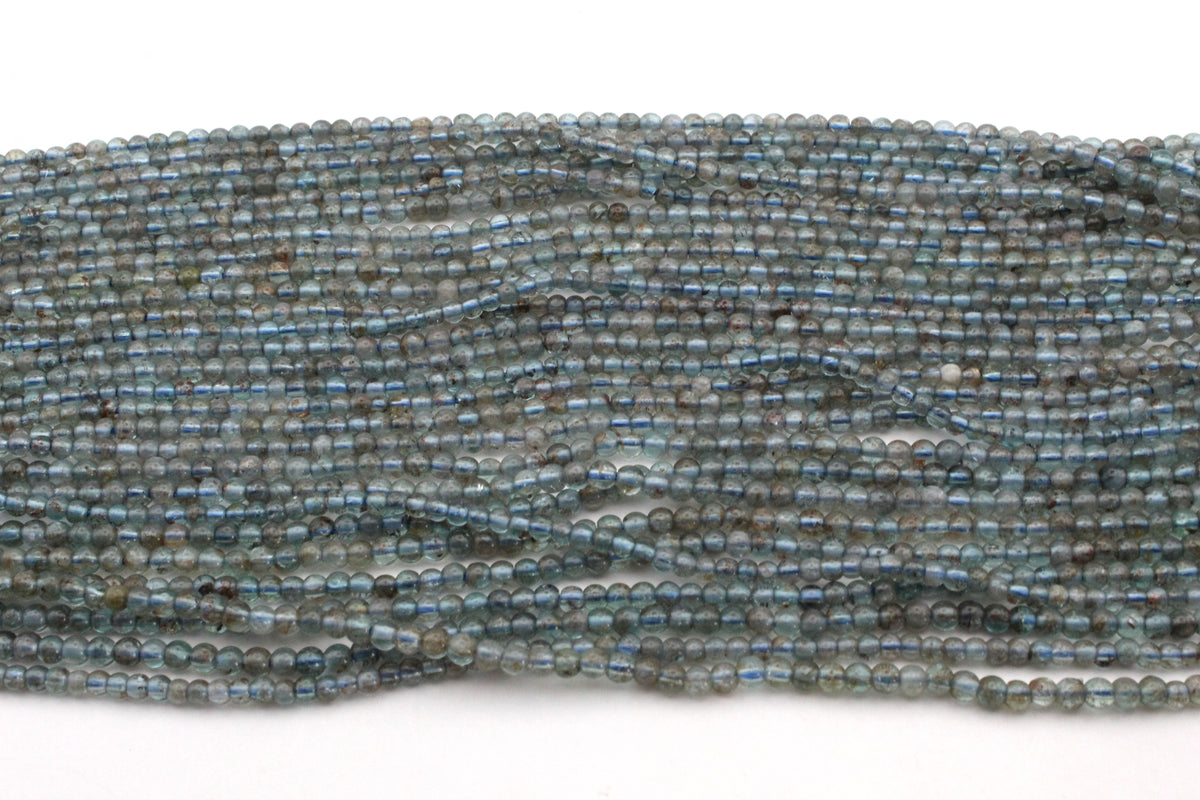 Aquamarine Round Gemstone Beads 16" Strand