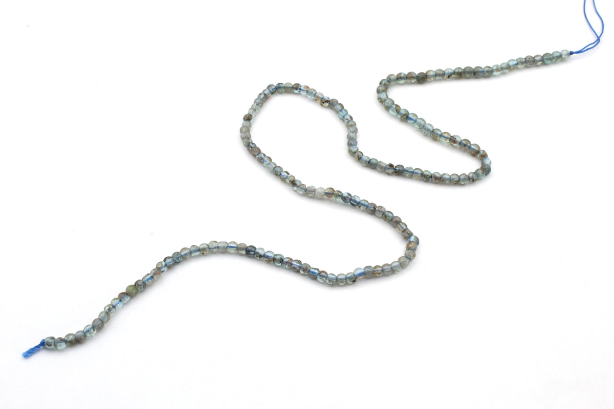 Aquamarine Round Gemstone Beads 16" Strand