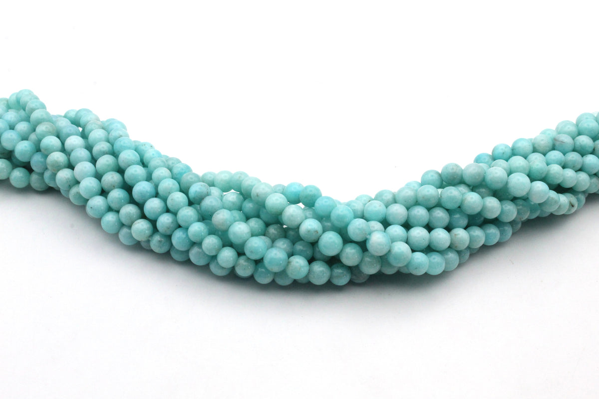 Amazonite Round Long Strand Gemstone Beads