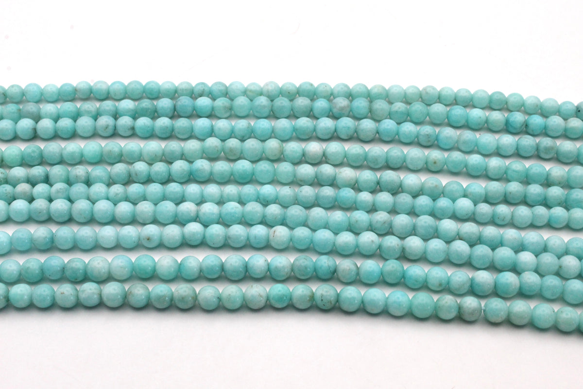 Amazonite Round Long Strand Gemstone Beads