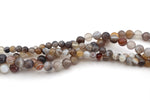 Botswana Agate Round Gemstone Beads 16" Strand