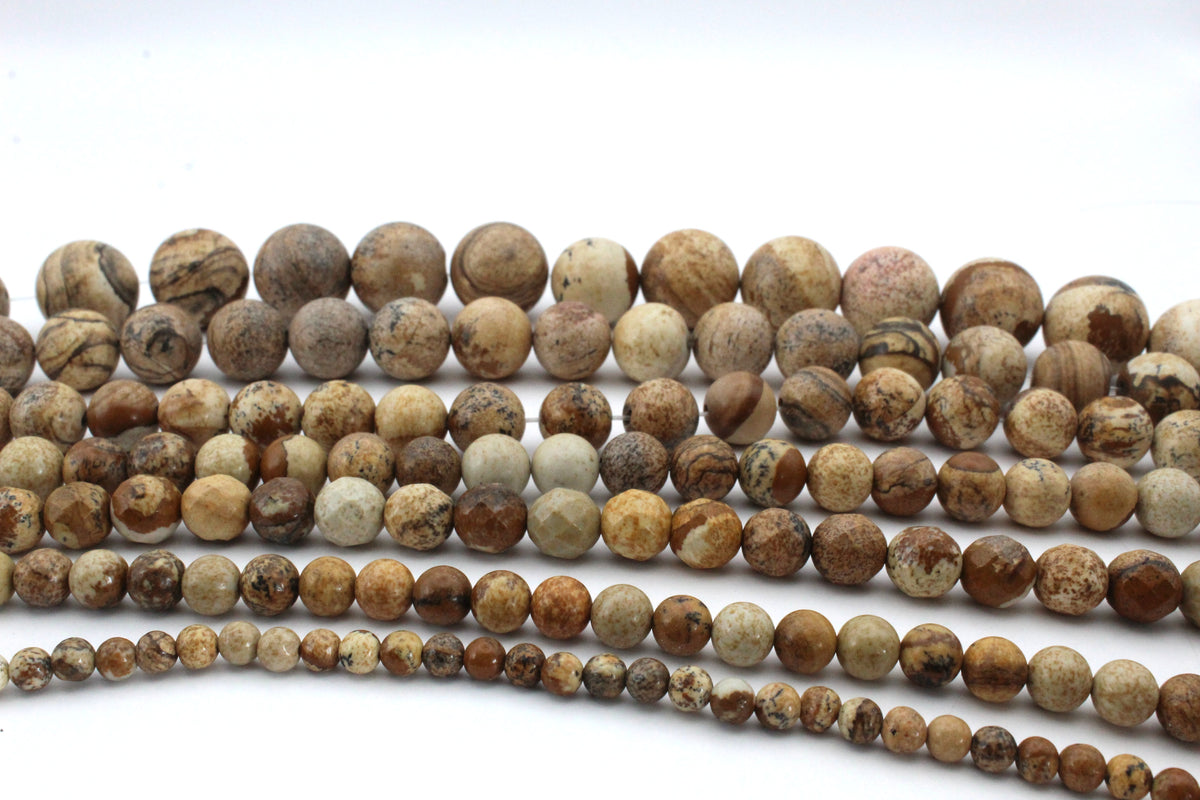 Picture Jasper Round, 16 inches strand