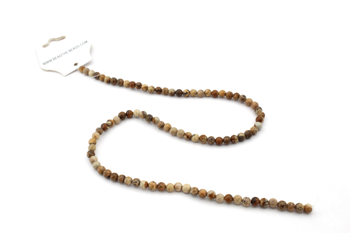 Picture Jasper Round, 16 inches strand