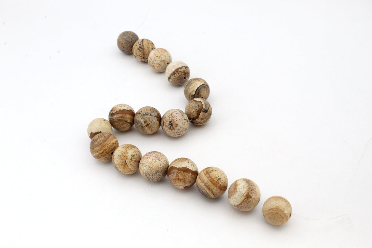 Picture Jasper Round, 16 inches strand