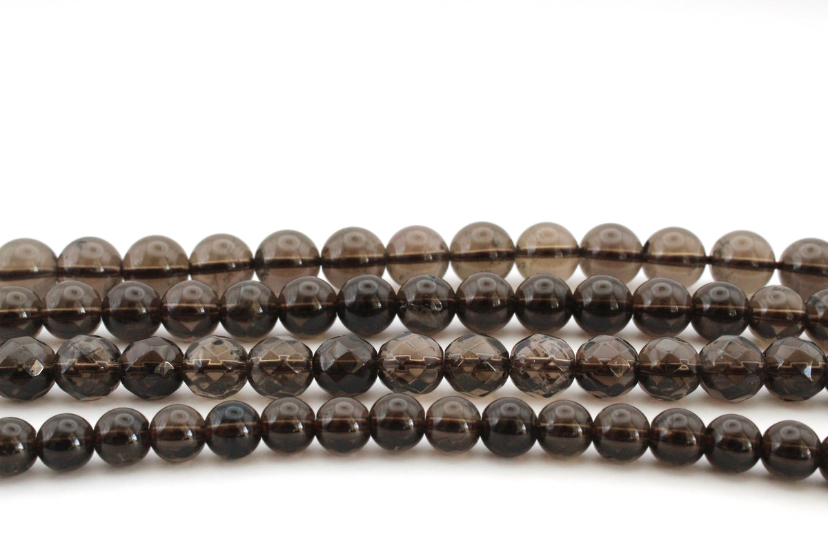 Smoky Quartz Round, 16 inches Strand