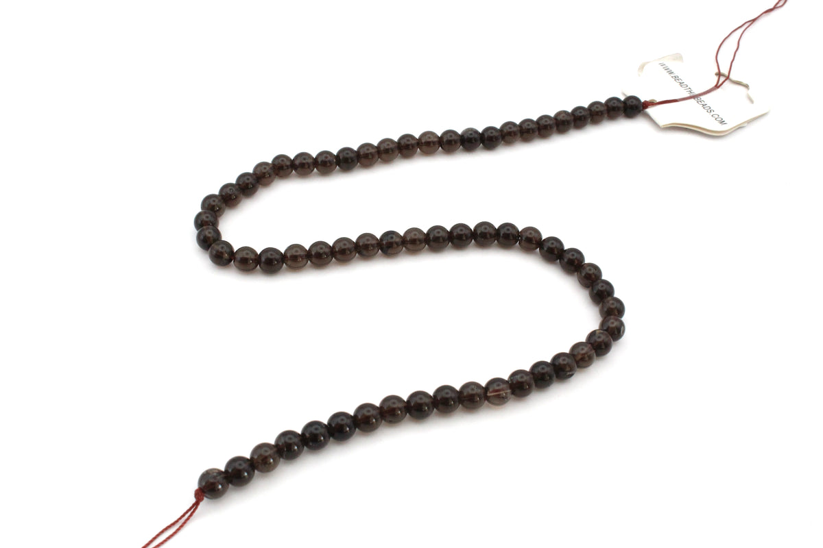 Smoky Quartz Round, 16 inches Strand