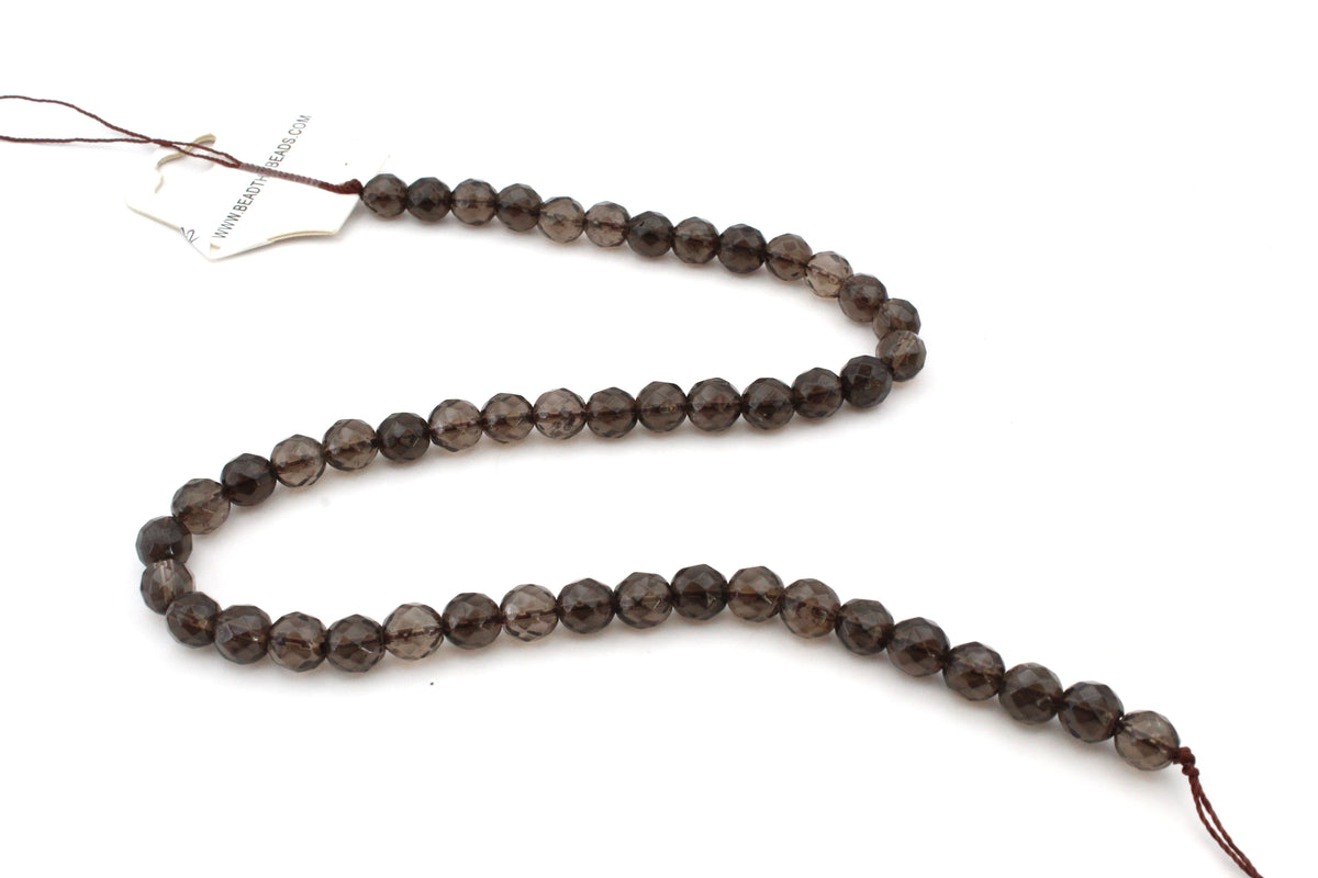 Smoky Quartz Round, 16 inches Strand