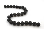 Lava Stone Round Gemstone Beads 16" Strand