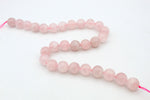 Rose Quartz Round Smooth Gemstone Beads 16" Strand
