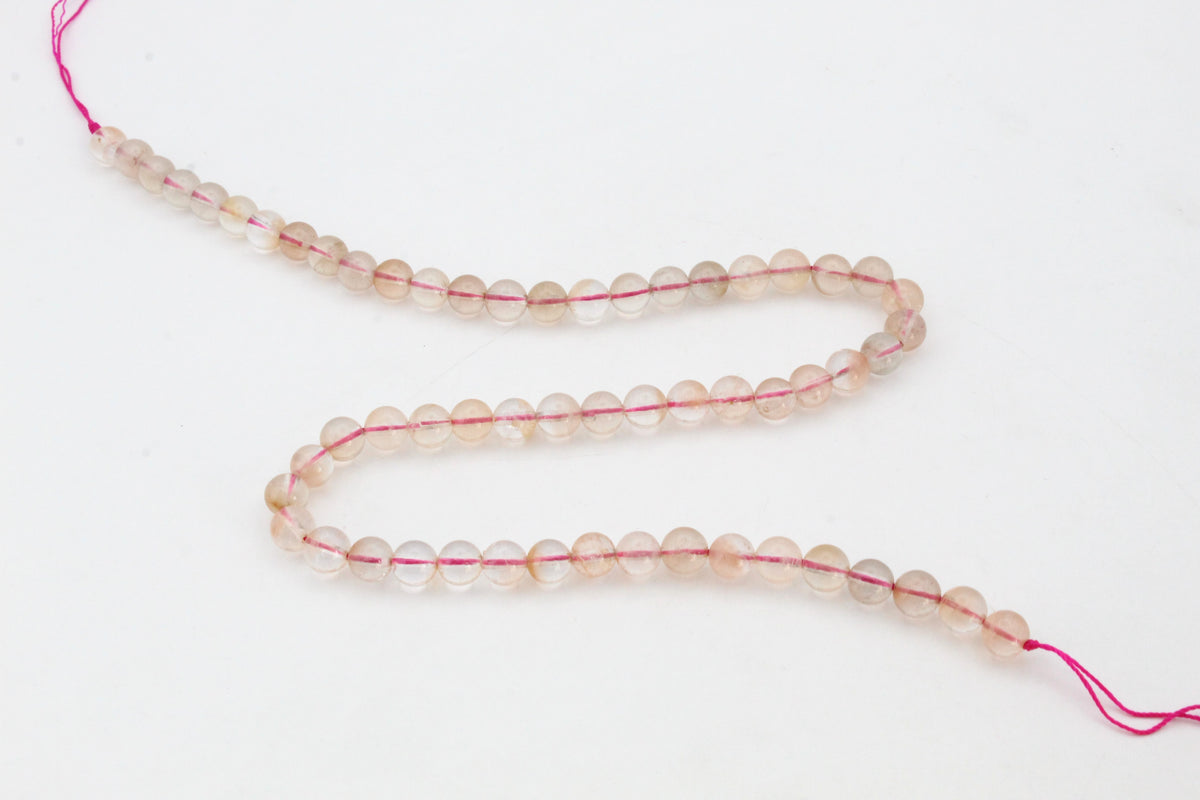 Rose Quartz Round Smooth Gemstone Beads 16" Strand
