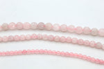 Rose Quartz Round Faceted Gemstone Beads 16" Strand